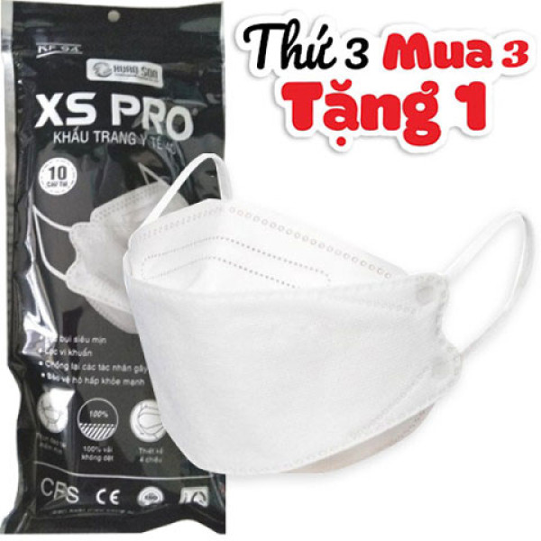Khẩu trang y tế 4D KF94 XS Pro (Bịch 10 cái)