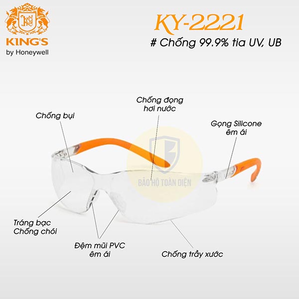 Kính chống bụi gọng mềm Kings KY 2221