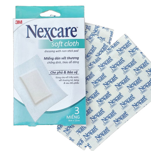 Băng Dán Bảo Vệ Vết Thương Nexcare 3M B300 (Hộp 3 miếng 8x12 cm)